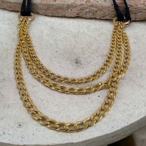 Bohemian Chunky Womens Chain Necklace Trendy Bold Fashion Accessory Distinctive‎